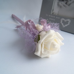 Artificial Ivory Foam Roses Fairy Wand
